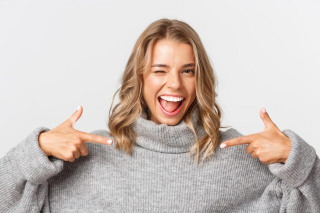 woman smiling